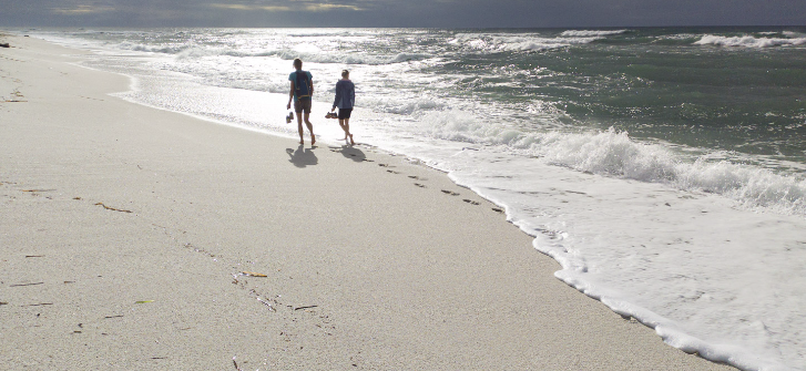 deux personnes dans la plage